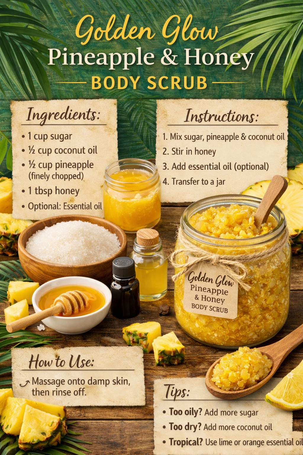 Golden Glow Pineapple & Honey Sugar Scrub